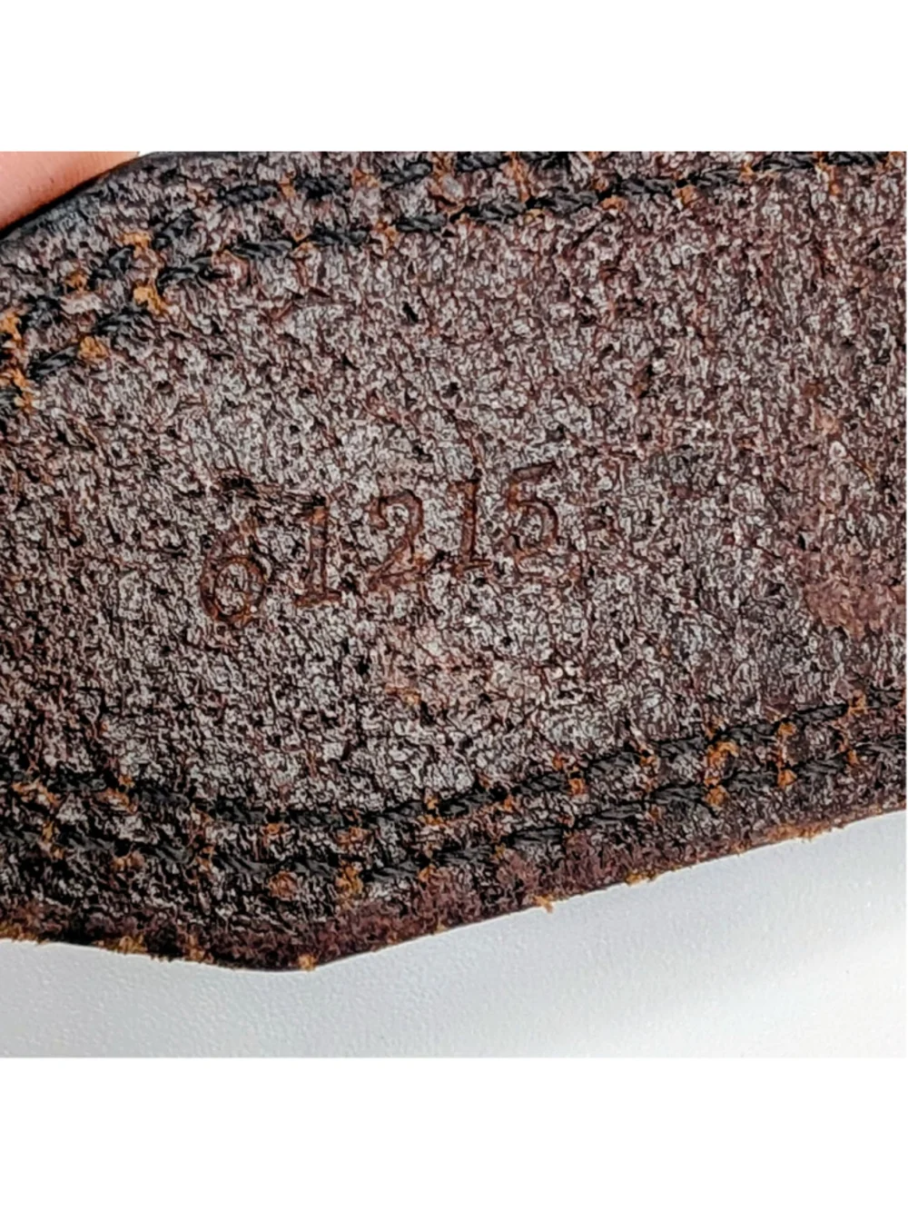 Martin Dingman Men’s Black Elastic Web Belt Brown Leather Size 42 105